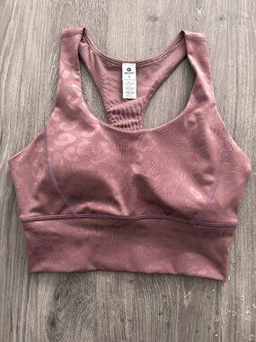 90 Degree By Reflex Leopard Print Sports Bra